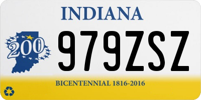 IN license plate 979ZSZ
