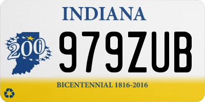 IN license plate 979ZUB