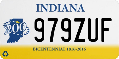 IN license plate 979ZUF