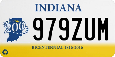 IN license plate 979ZUM