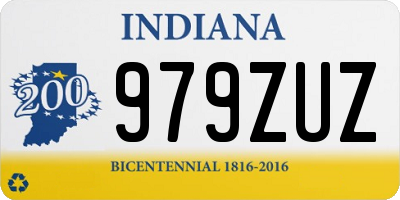 IN license plate 979ZUZ