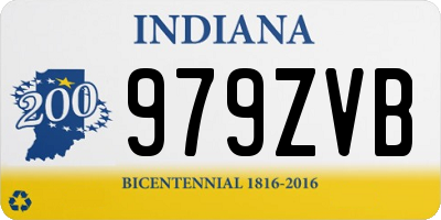 IN license plate 979ZVB