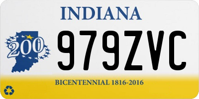 IN license plate 979ZVC