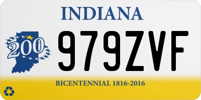 IN license plate 979ZVF