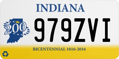 IN license plate 979ZVI