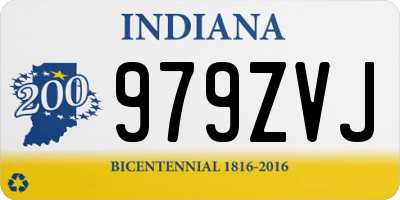 IN license plate 979ZVJ