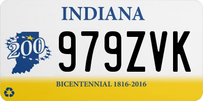 IN license plate 979ZVK