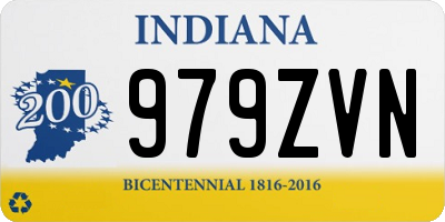 IN license plate 979ZVN