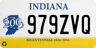 IN license plate 979ZVQ