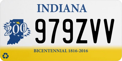 IN license plate 979ZVV