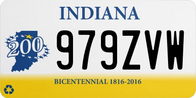 IN license plate 979ZVW