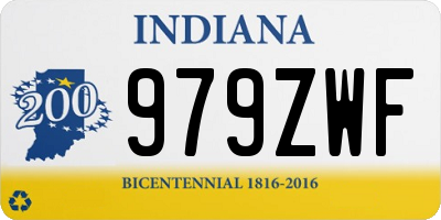 IN license plate 979ZWF