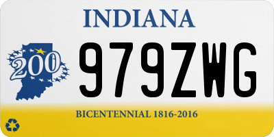 IN license plate 979ZWG