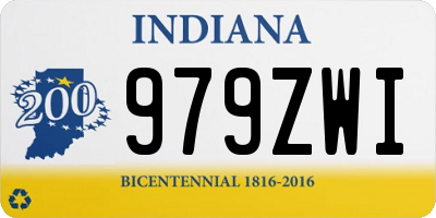 IN license plate 979ZWI