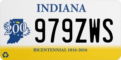 IN license plate 979ZWS