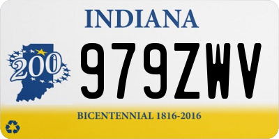 IN license plate 979ZWV