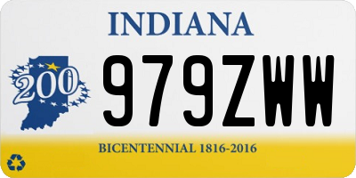 IN license plate 979ZWW