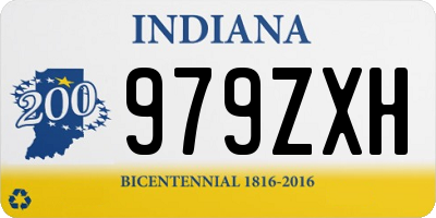 IN license plate 979ZXH