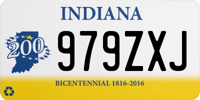 IN license plate 979ZXJ