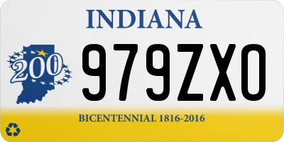 IN license plate 979ZXO