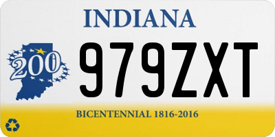 IN license plate 979ZXT