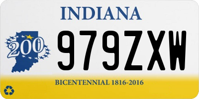 IN license plate 979ZXW