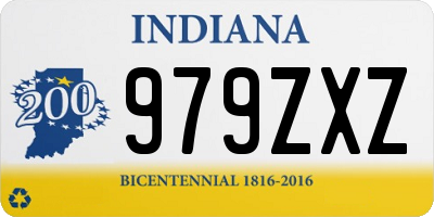 IN license plate 979ZXZ
