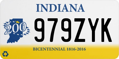 IN license plate 979ZYK