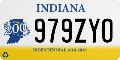 IN license plate 979ZYO