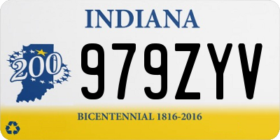 IN license plate 979ZYV