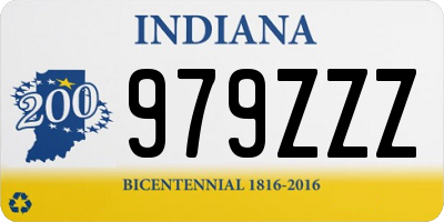 IN license plate 979ZZZ