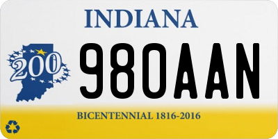 IN license plate 980AAN