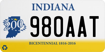 IN license plate 980AAT