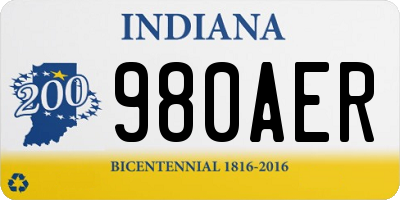 IN license plate 980AER