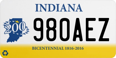 IN license plate 980AEZ