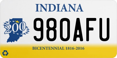 IN license plate 980AFU