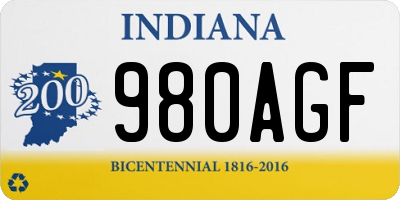 IN license plate 980AGF