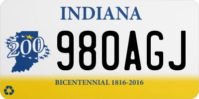 IN license plate 980AGJ