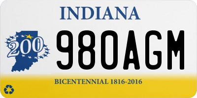 IN license plate 980AGM