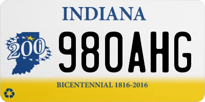IN license plate 980AHG