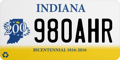 IN license plate 980AHR
