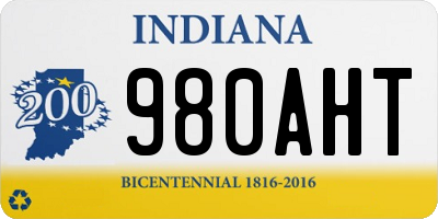IN license plate 980AHT
