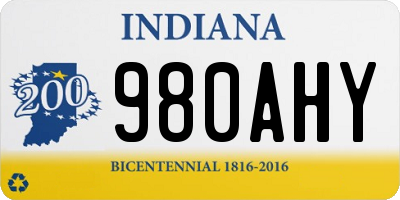 IN license plate 980AHY