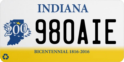 IN license plate 980AIE