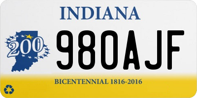 IN license plate 980AJF