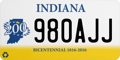 IN license plate 980AJJ