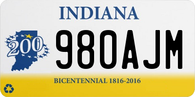 IN license plate 980AJM