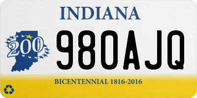 IN license plate 980AJQ