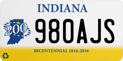 IN license plate 980AJS