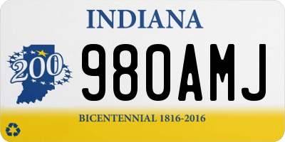 IN license plate 980AMJ